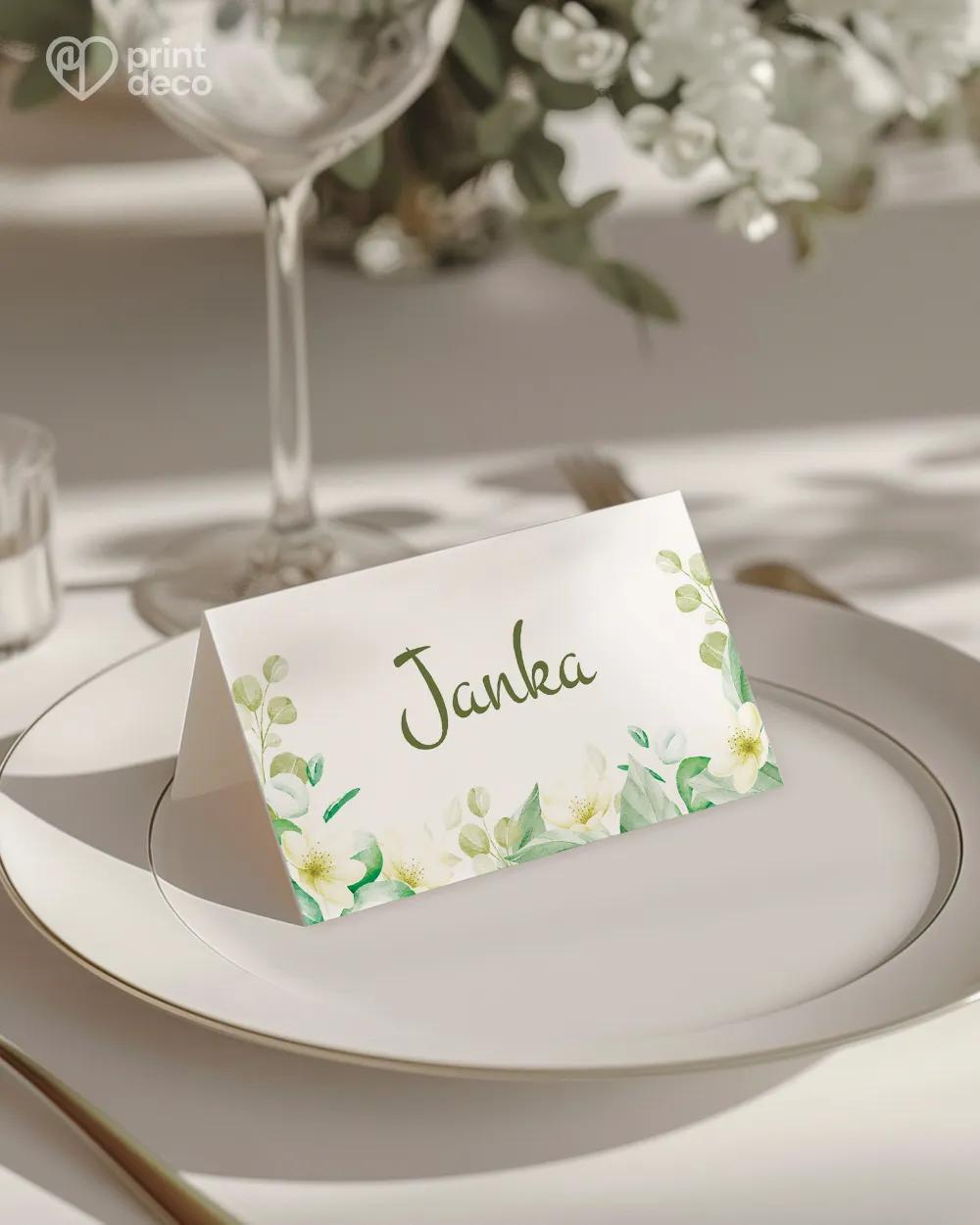 Jmenovky na oslavu Bílé kvítky