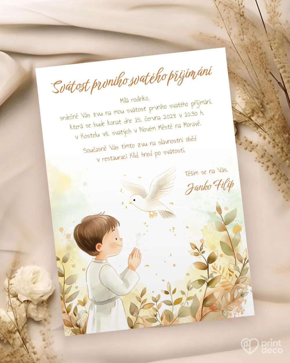Pozvánky ke svátostem 17 – motiv pro chlapce
