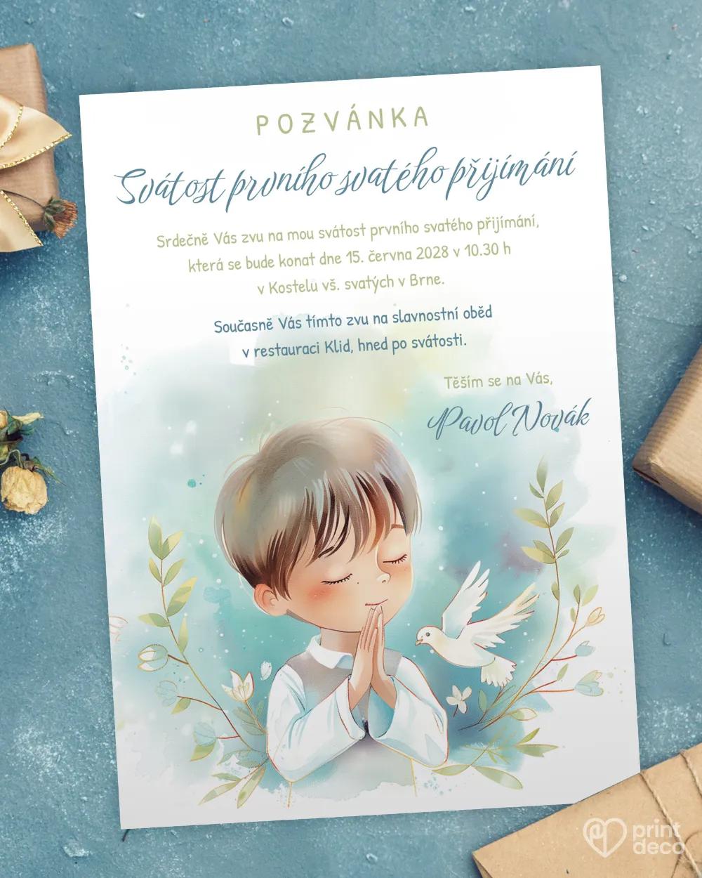 Pozvánky ke svátostem 18 – motiv pro chlapce