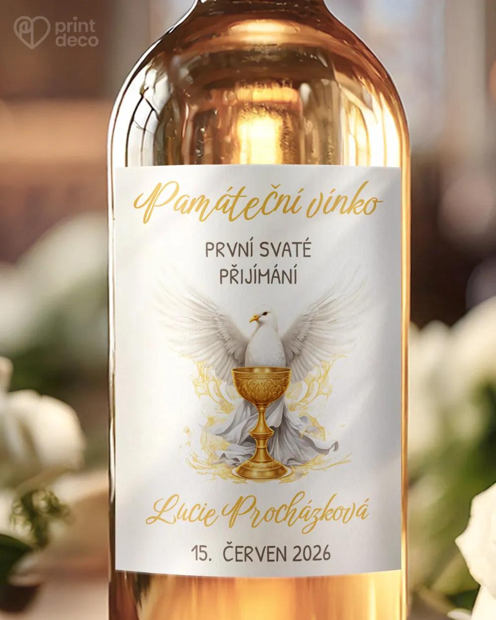 Etikety na láhve na svátost křtu, přijímání, biřmování – motiv 10