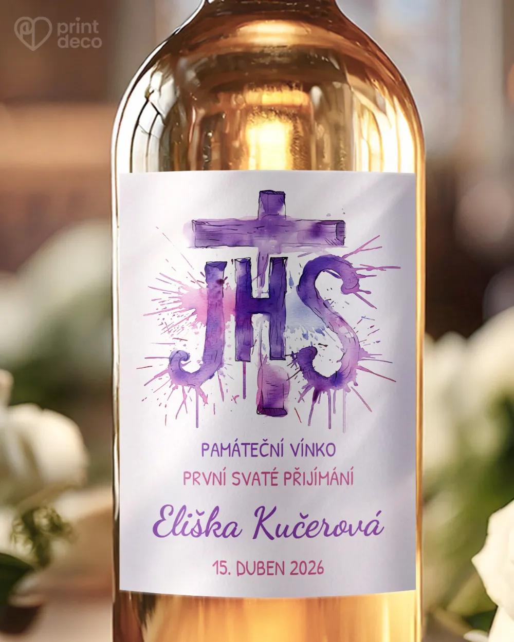Etikety na láhve na svátost křtu, přijímání, biřmování – motiv 22