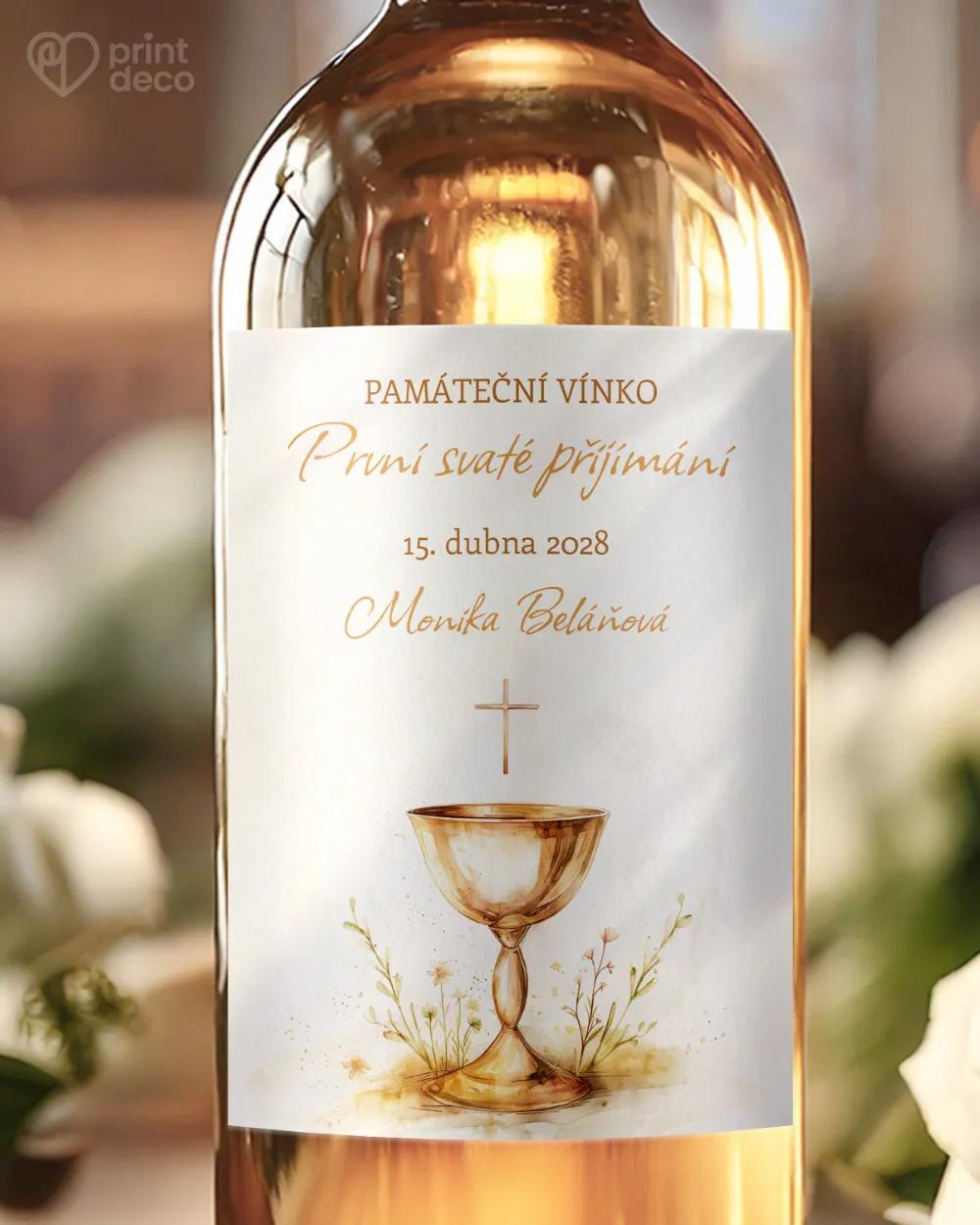 Etikety na láhve na svátost křtu, přijímání, biřmování – motiv 36