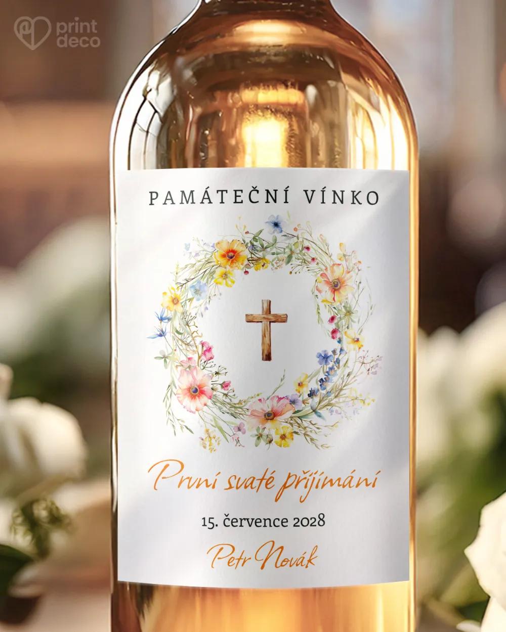 Etikety na láhve na svátost křtu, přijímání, biřmování – motiv 40
