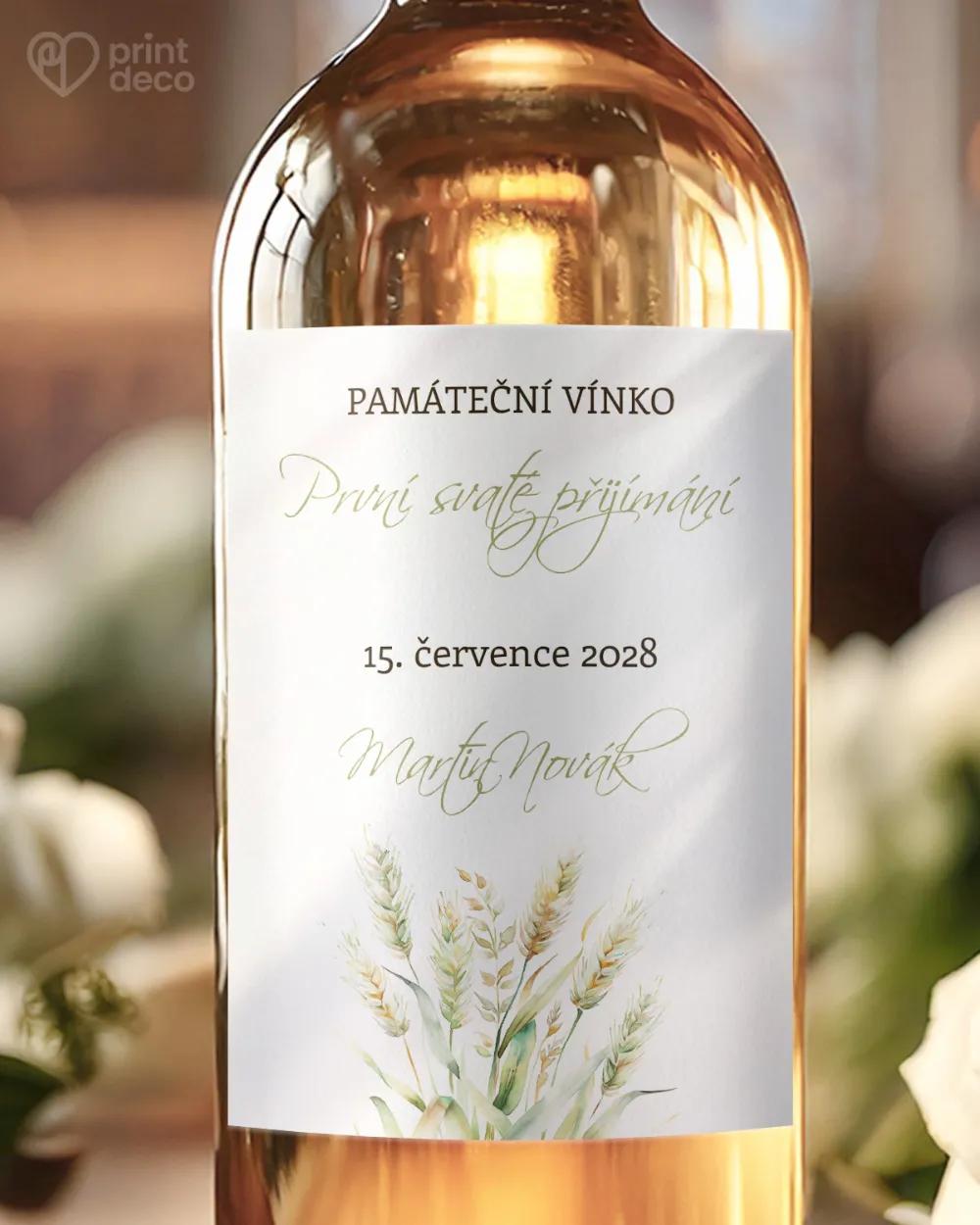 Etikety na láhve na svátost křtu, přijímání, biřmování – motiv 41