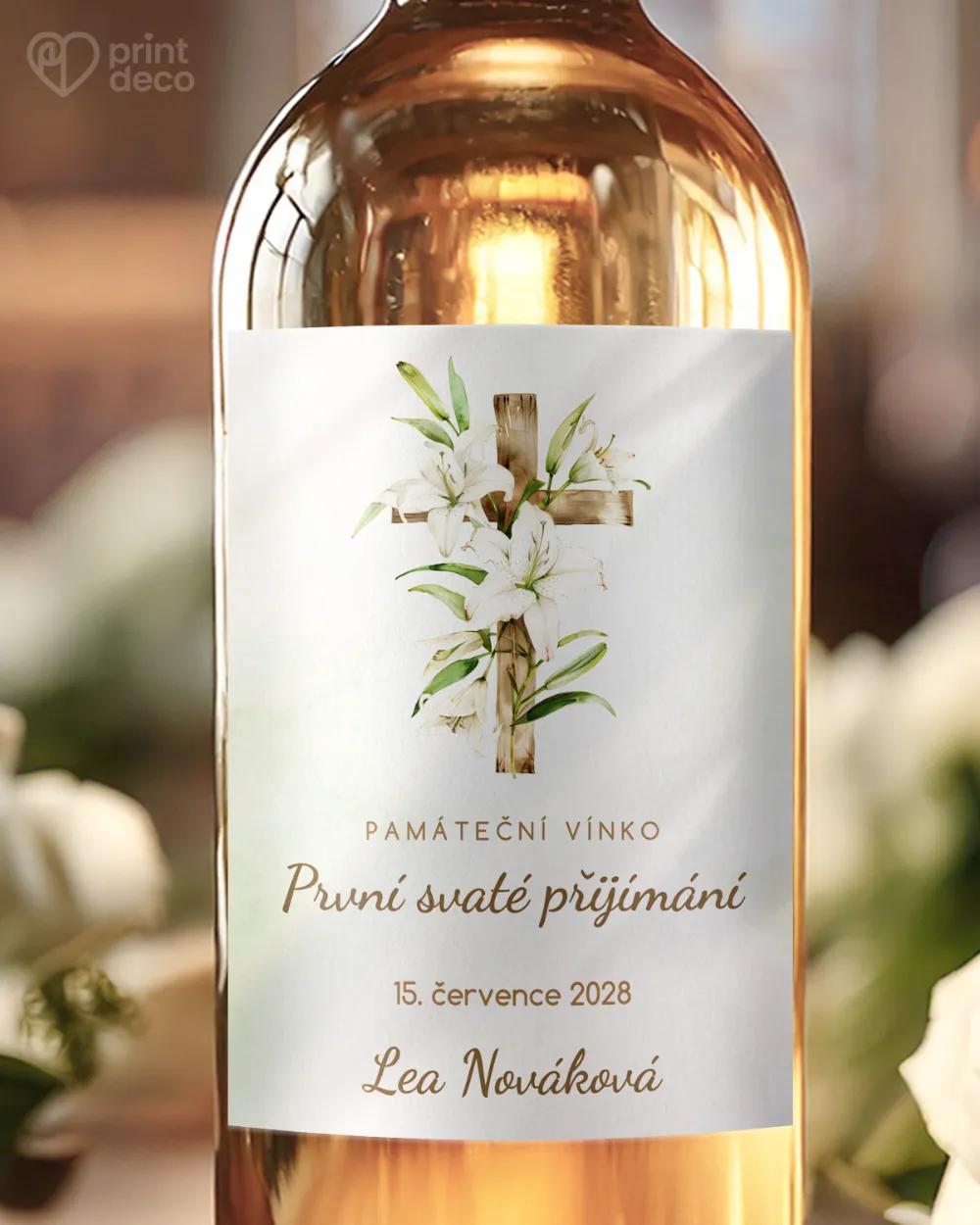 Etikety na láhve na svátost křtu, přijímání, biřmování – motiv 44