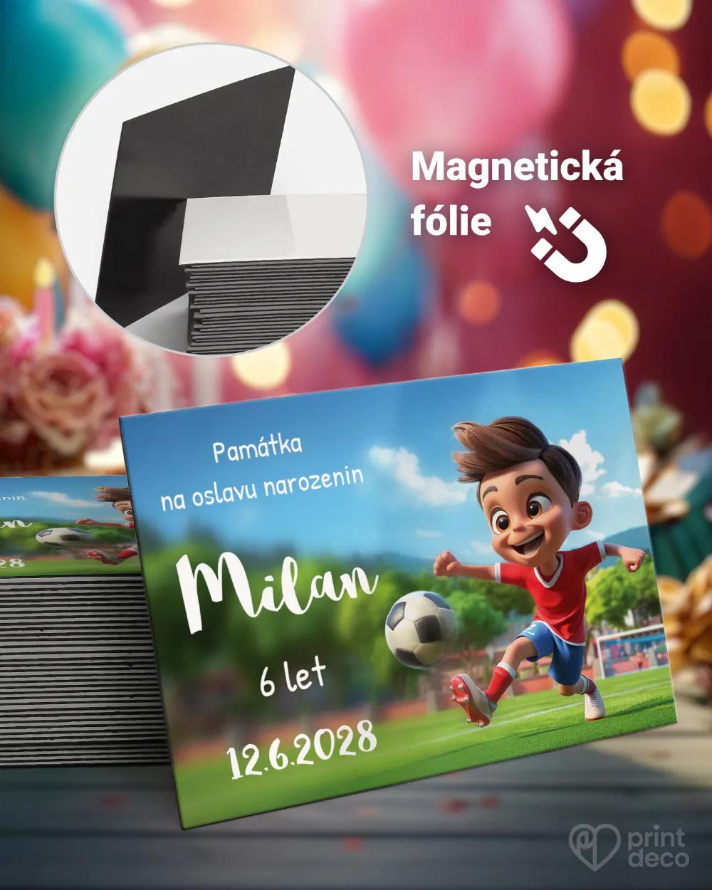 Magnetky z dětské oslavy – Fotbalista