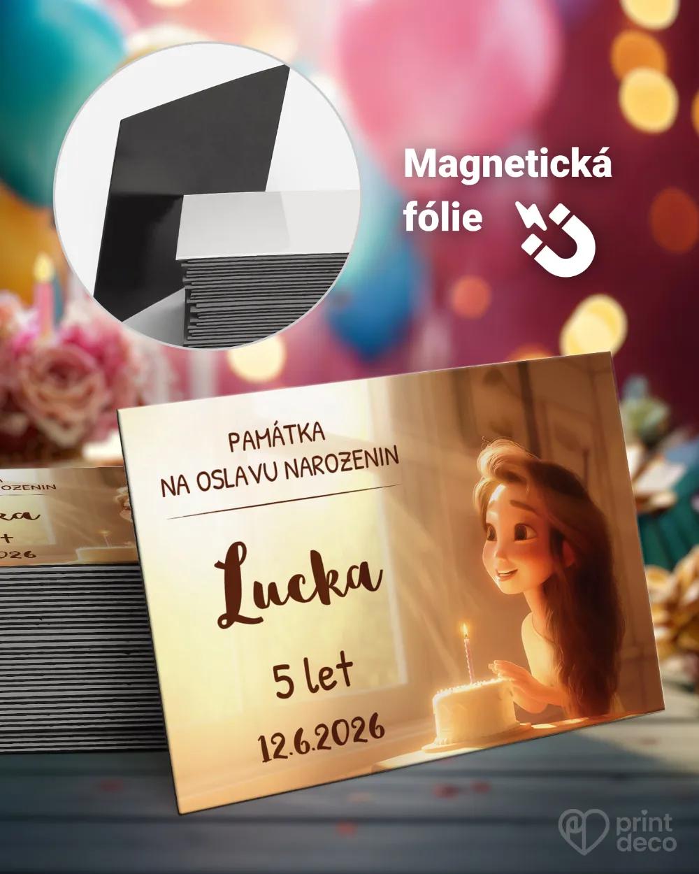 Magnetky z dětské oslavy – Dívka 02