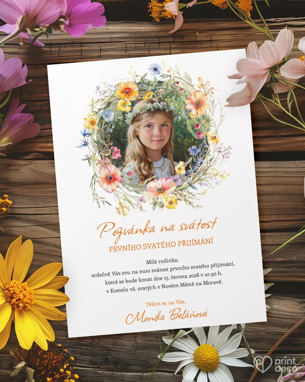 Pozvánky ke svátostem 40 – motiv s fotkou v1