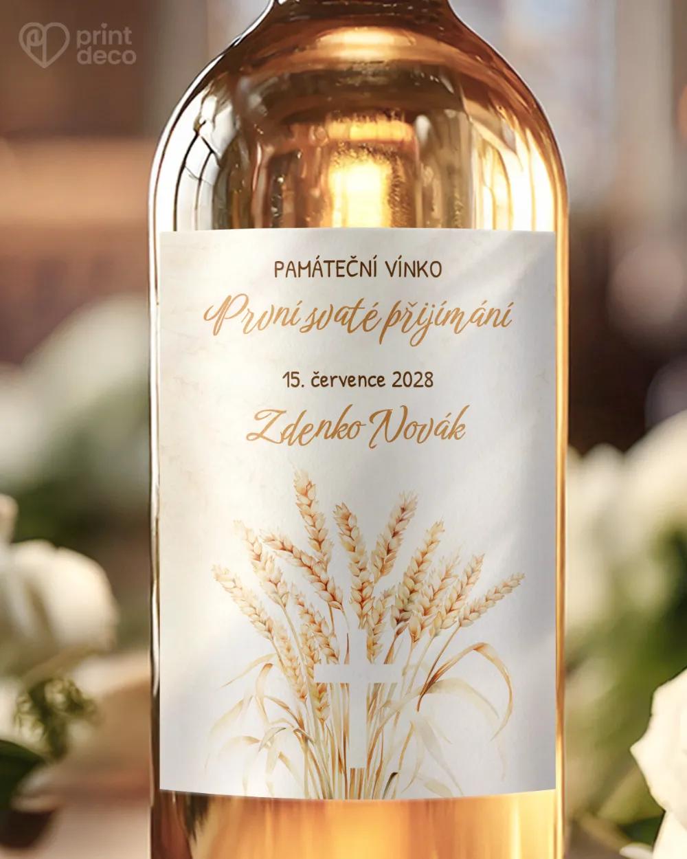 Etikety na láhve na svátost křtu, přijímání, biřmování – motiv 51