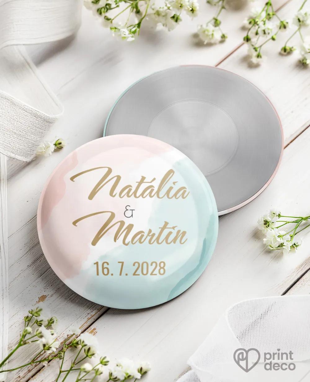 Kovové svatební magnetky - Abstrakt I.