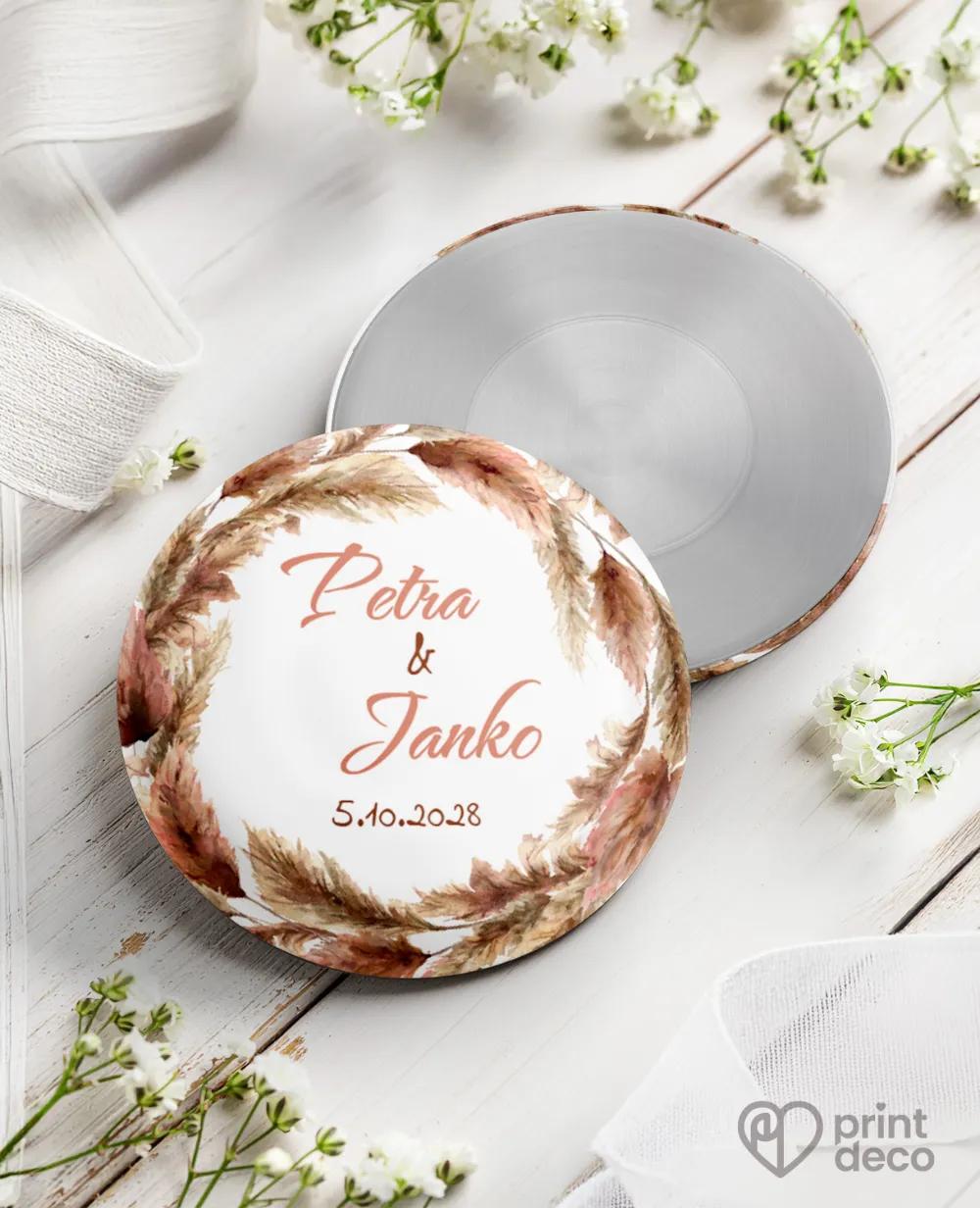 Kovové svatební magnetky - Bohem I.