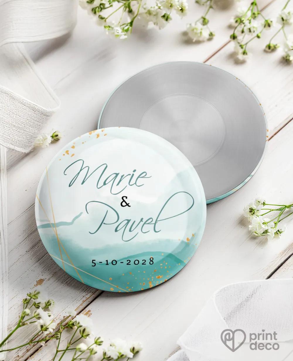 Kovové svatební magnetky - Abstrakt III.