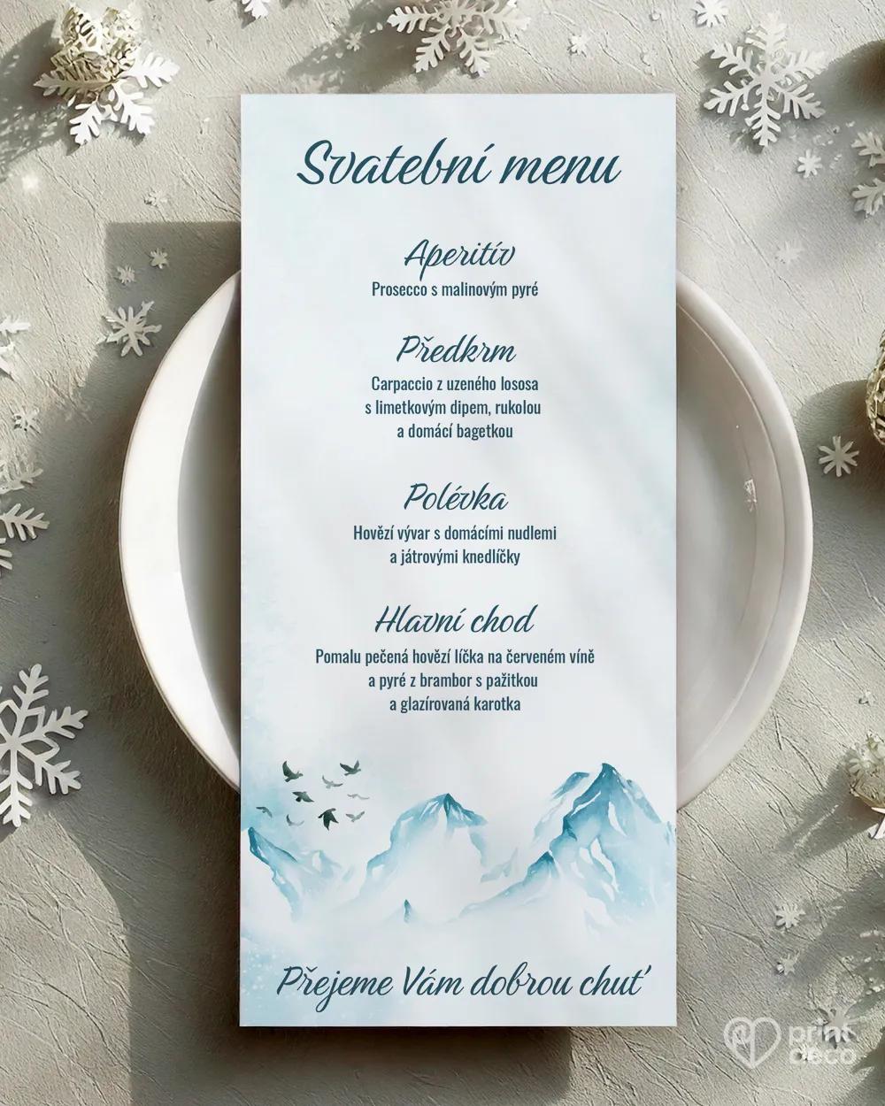 Svatební menu - Zimní krajina II.