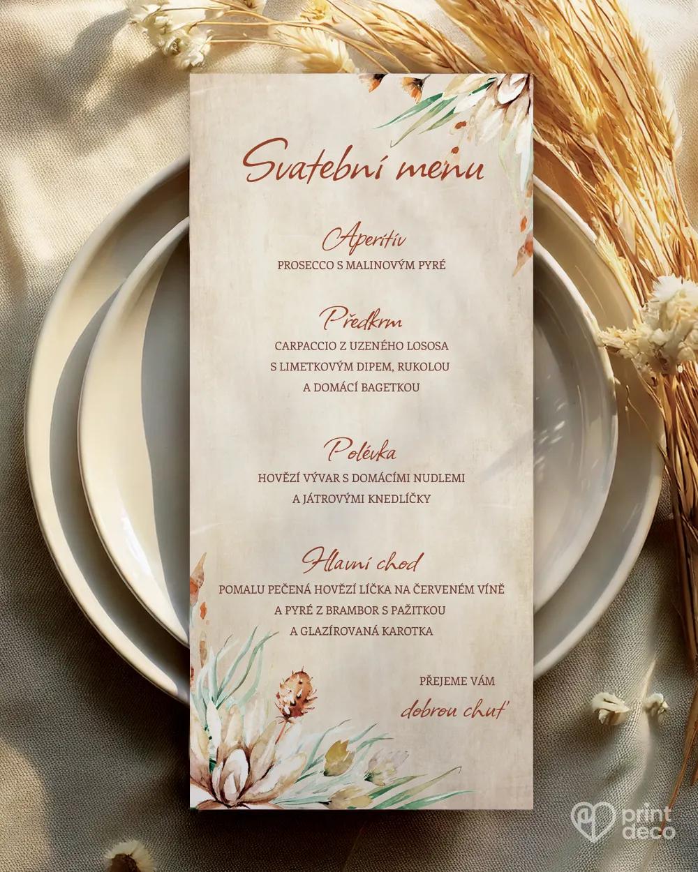 Svatební menu - Savana II.