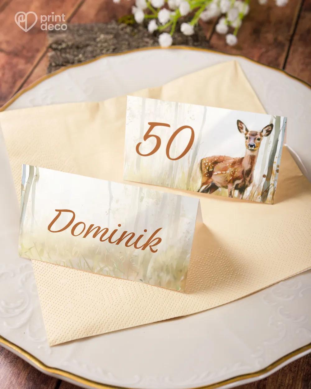 Jmenovky na oslavu Srna I.