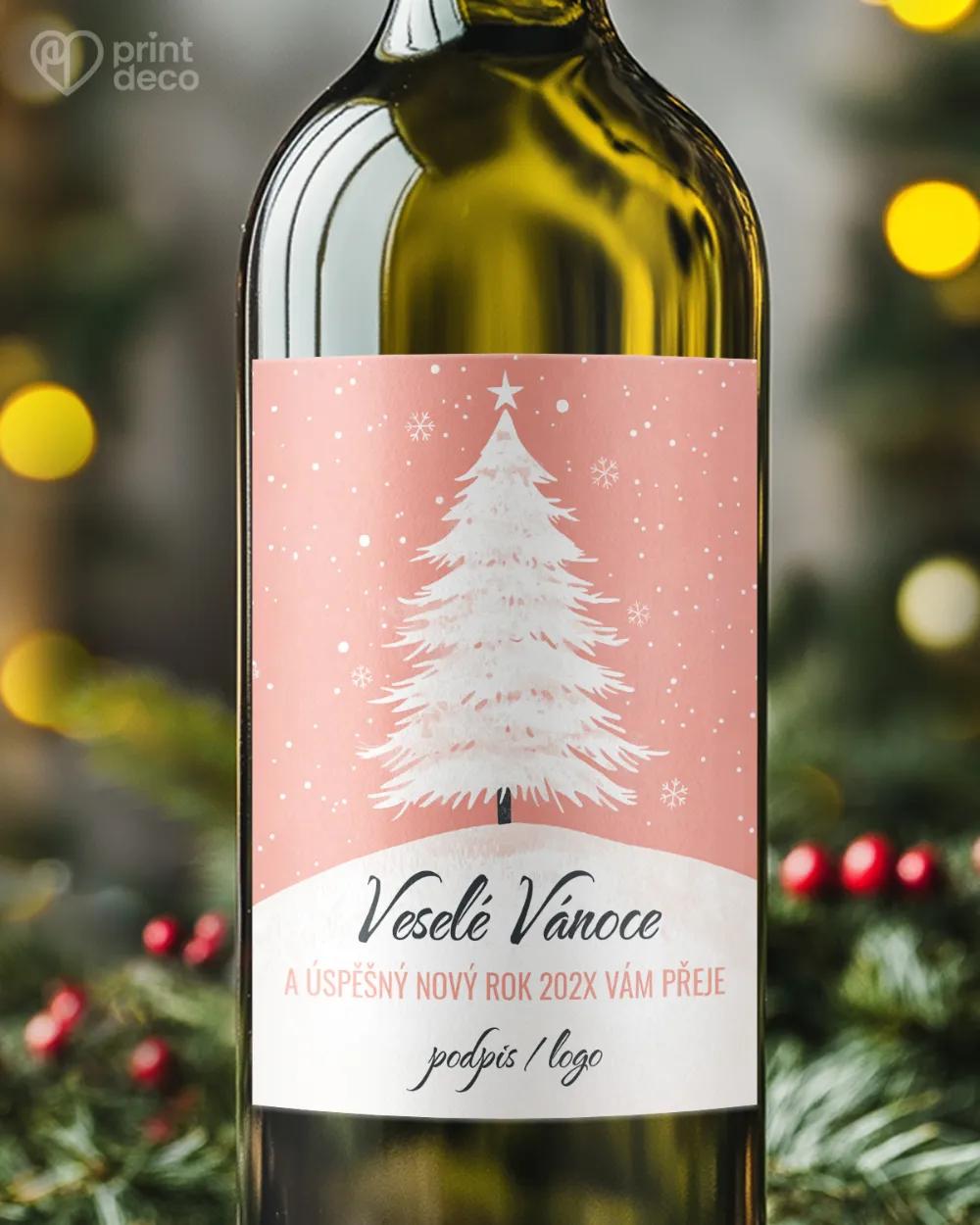 Vánoční etiketa na láhve – motiv 42