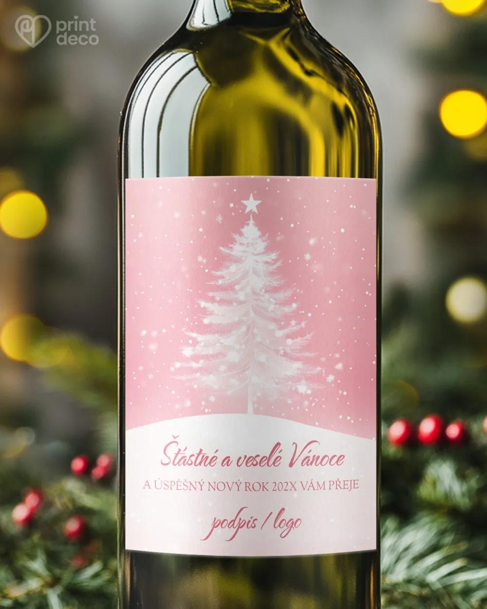 Vánoční etiketa na láhve – motiv 44