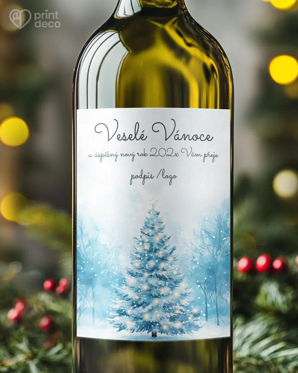 Vánoční etiketa na láhve – motiv 55