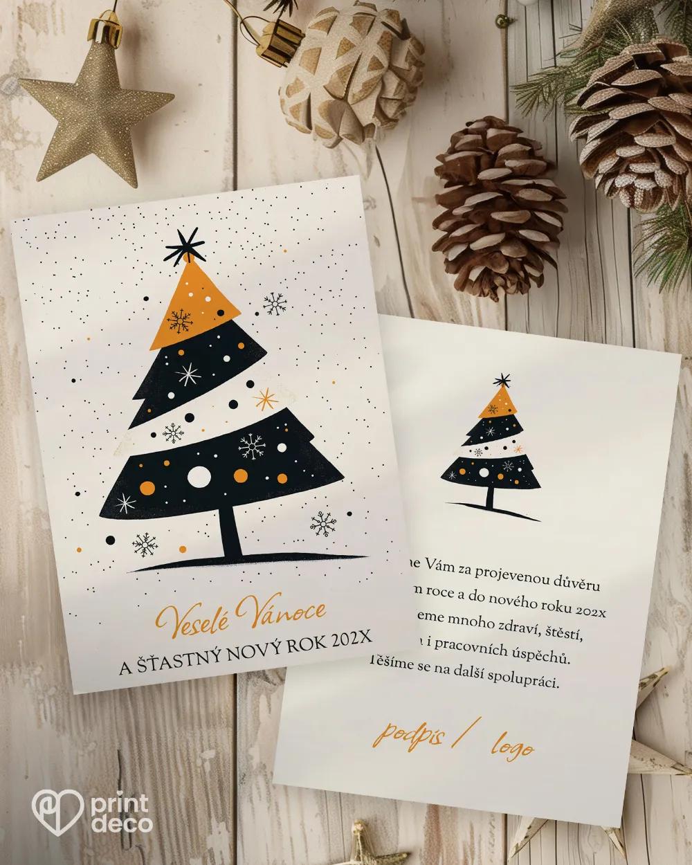 Vánoční pozdrav Geometrická elegance