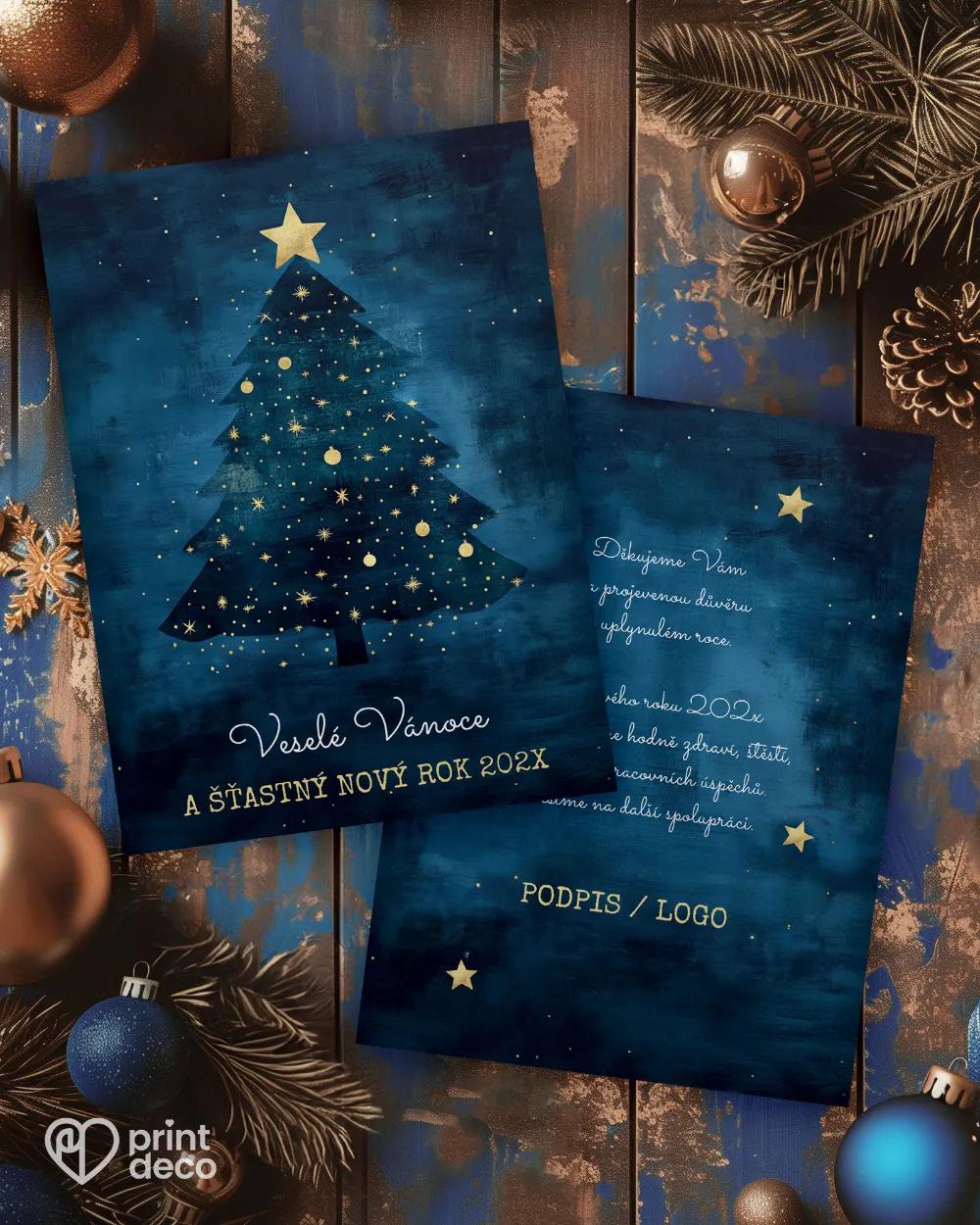 Vánoční přání Zlatá noc