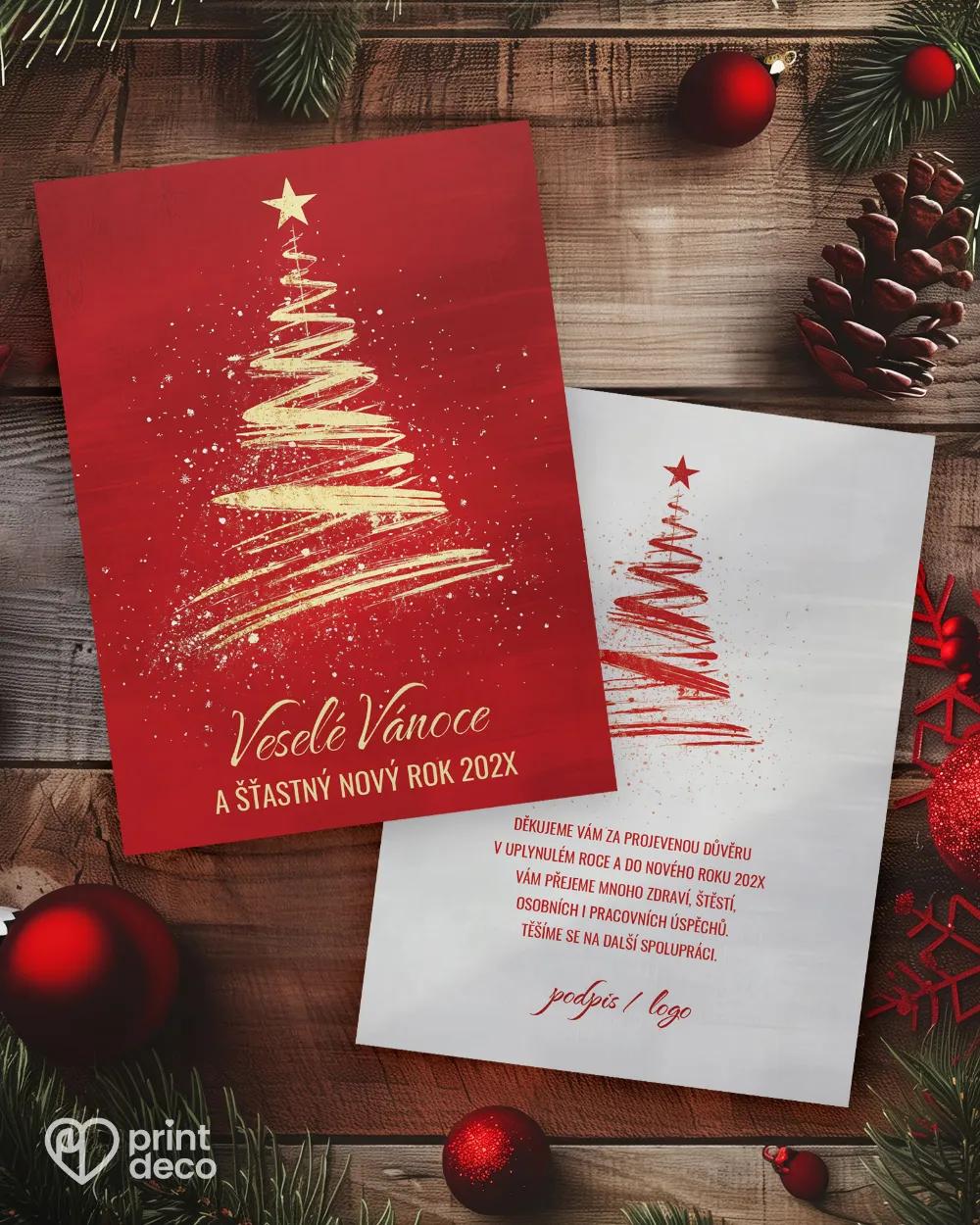 Vánoční přání Zlatá spirála Vánoc