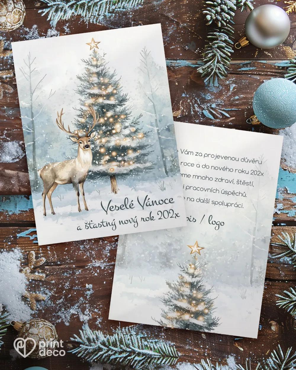 Vánoční přání Zimní ochránce (na výšku)