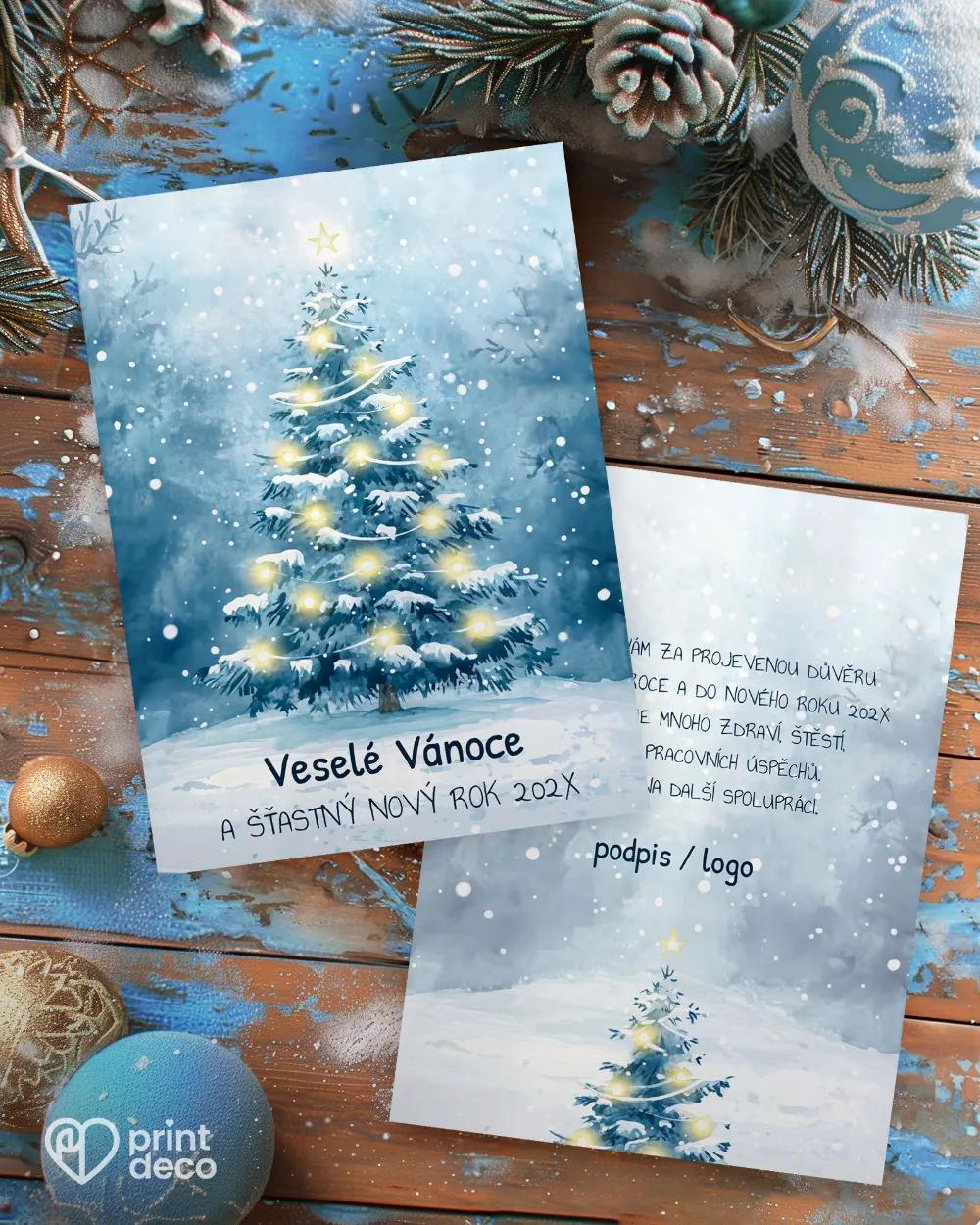 Vánoční přání Zimní lesk