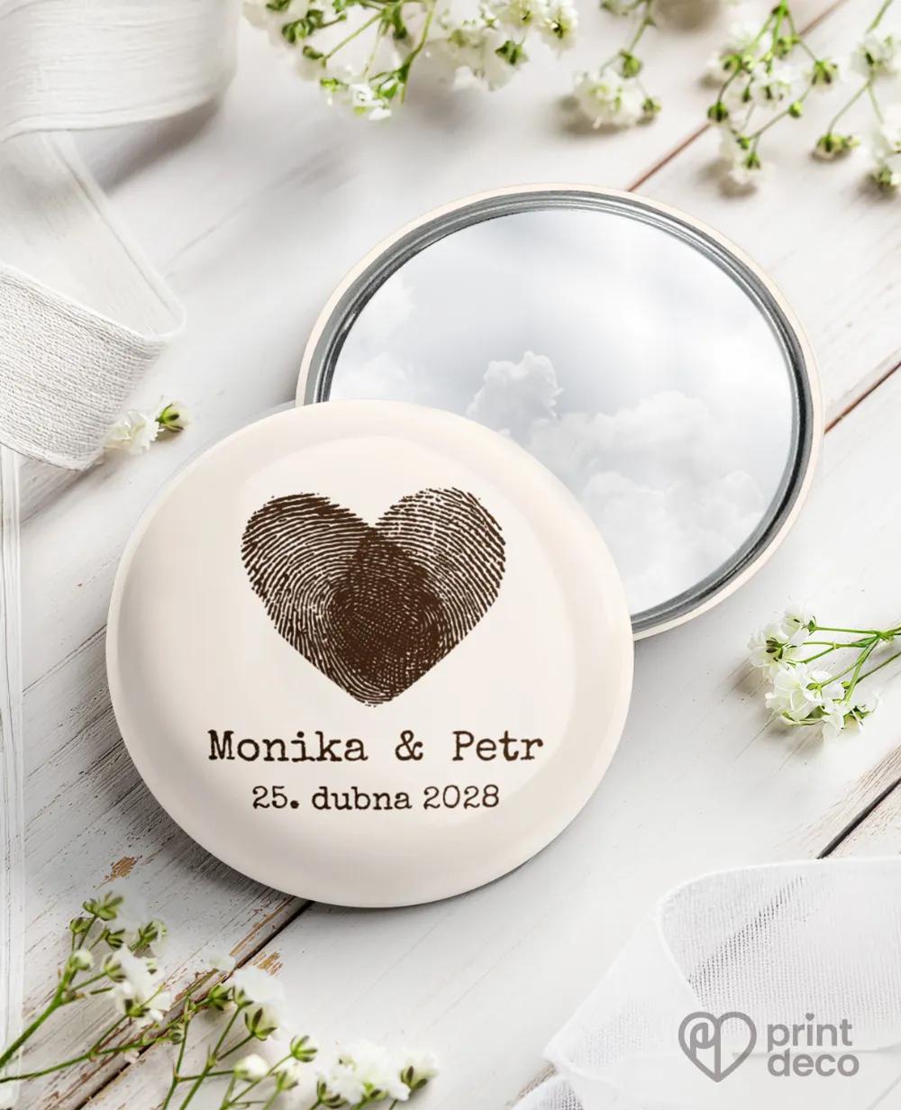 Kovová svatební zrcátka ve vintage stylu Vintage I.