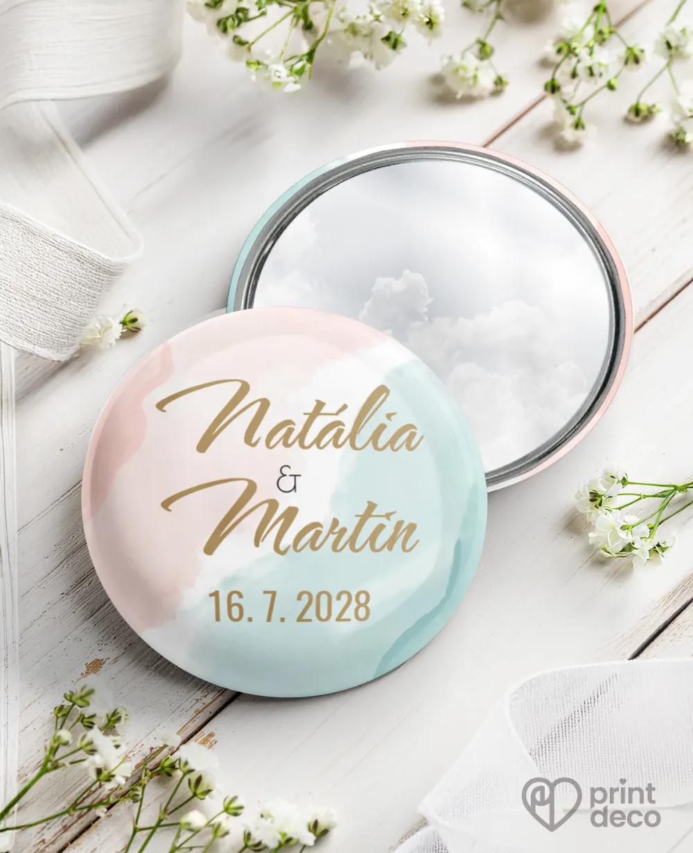 Kovová svatební zrcátka - Abstrakt I.