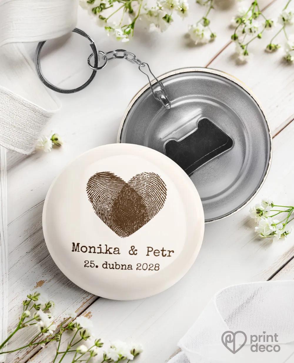 Svatební klíčenky s otvírákem ve vintage stylu Vintage I.