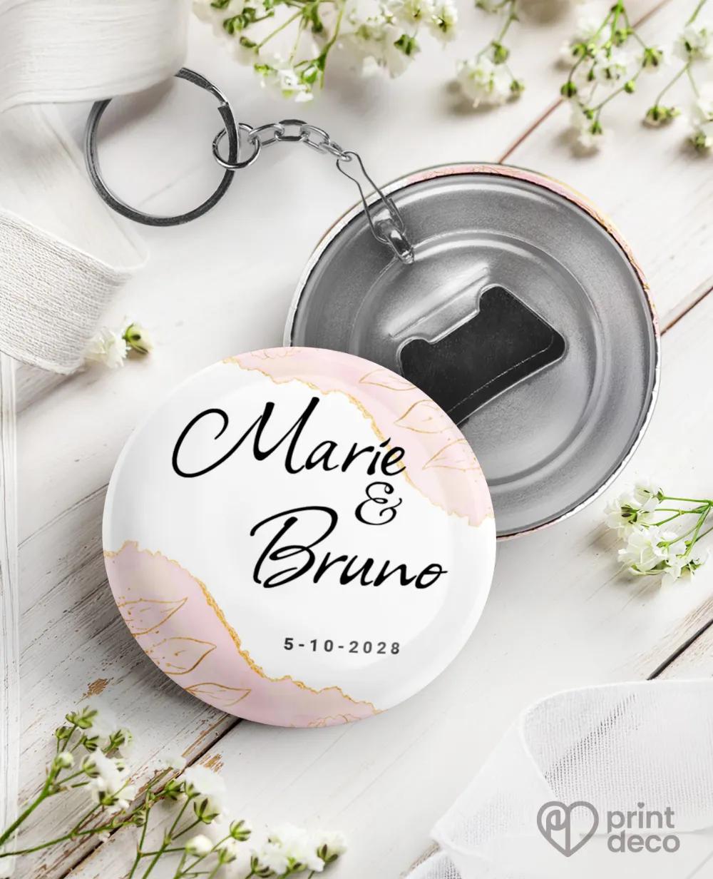 Svatební klíčenky s otvírákem – Abstrakt II.