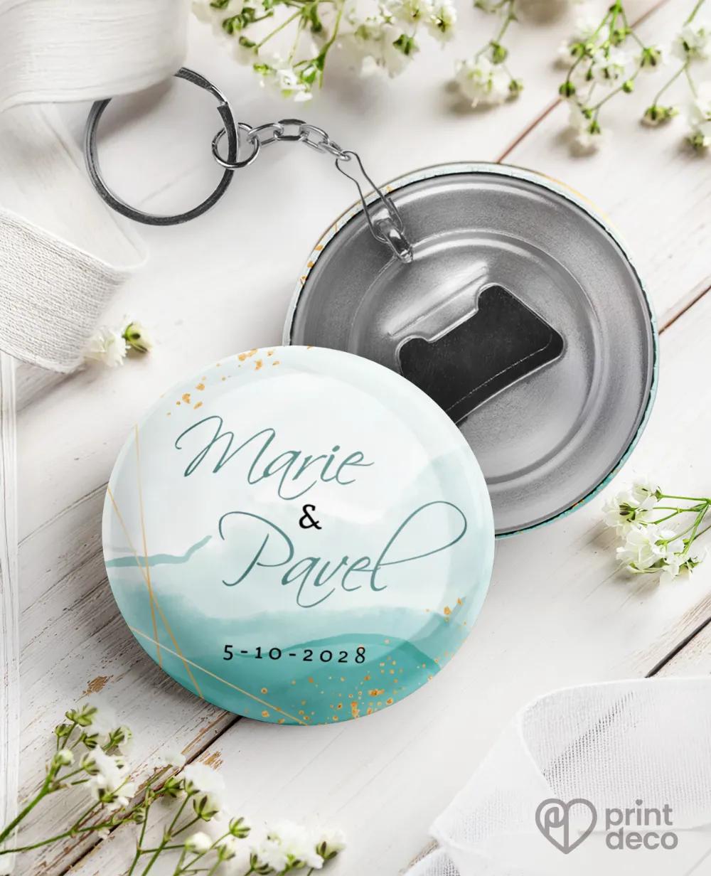 Svatební klíčenky s otvírákem – Abstrakt III.