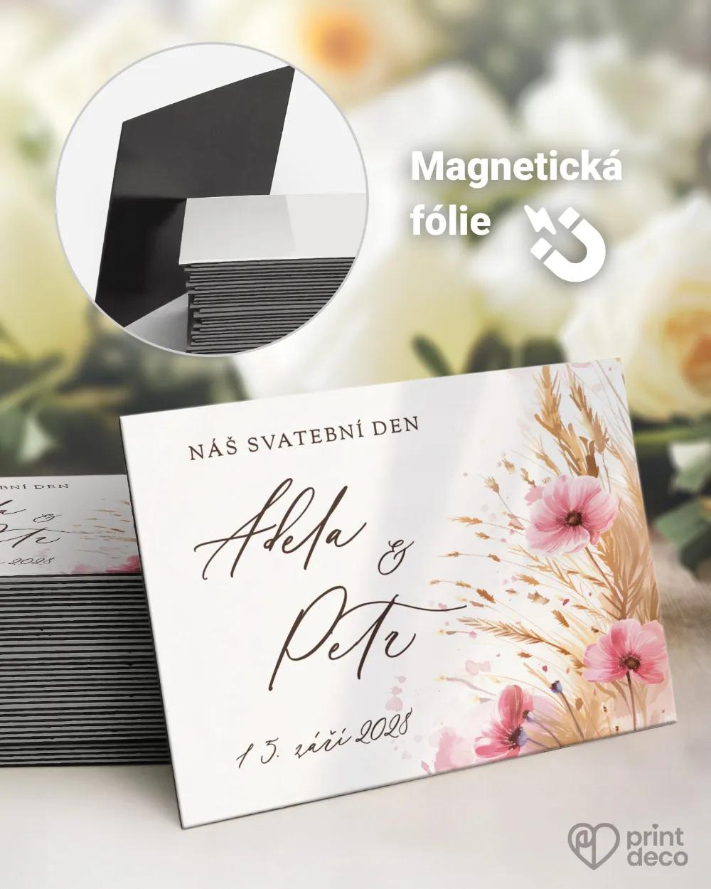 Svatební magnetky - Květinový slib