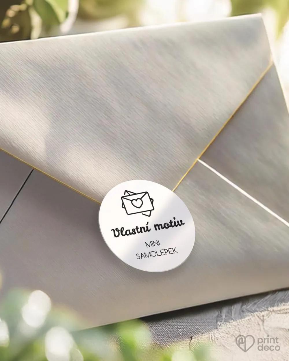 Mini samolepky na obálky / dárky – Vlastní motiv
