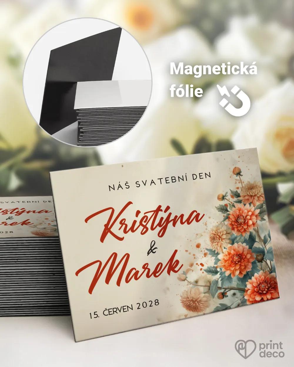 Svatební magnetky – Rozkvetlá láska