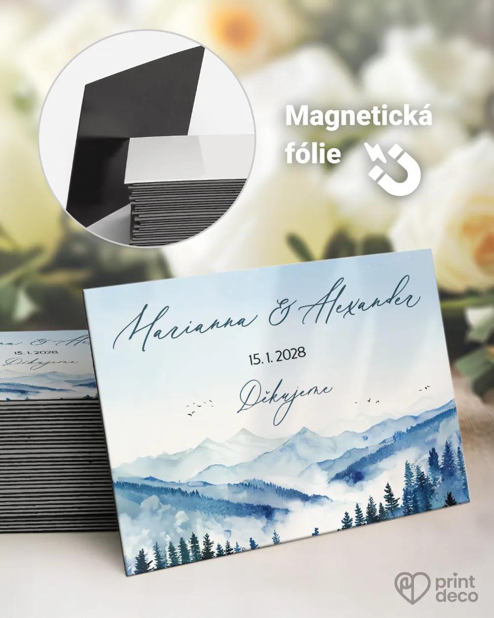 Svatební magnetky – Zimní objetí