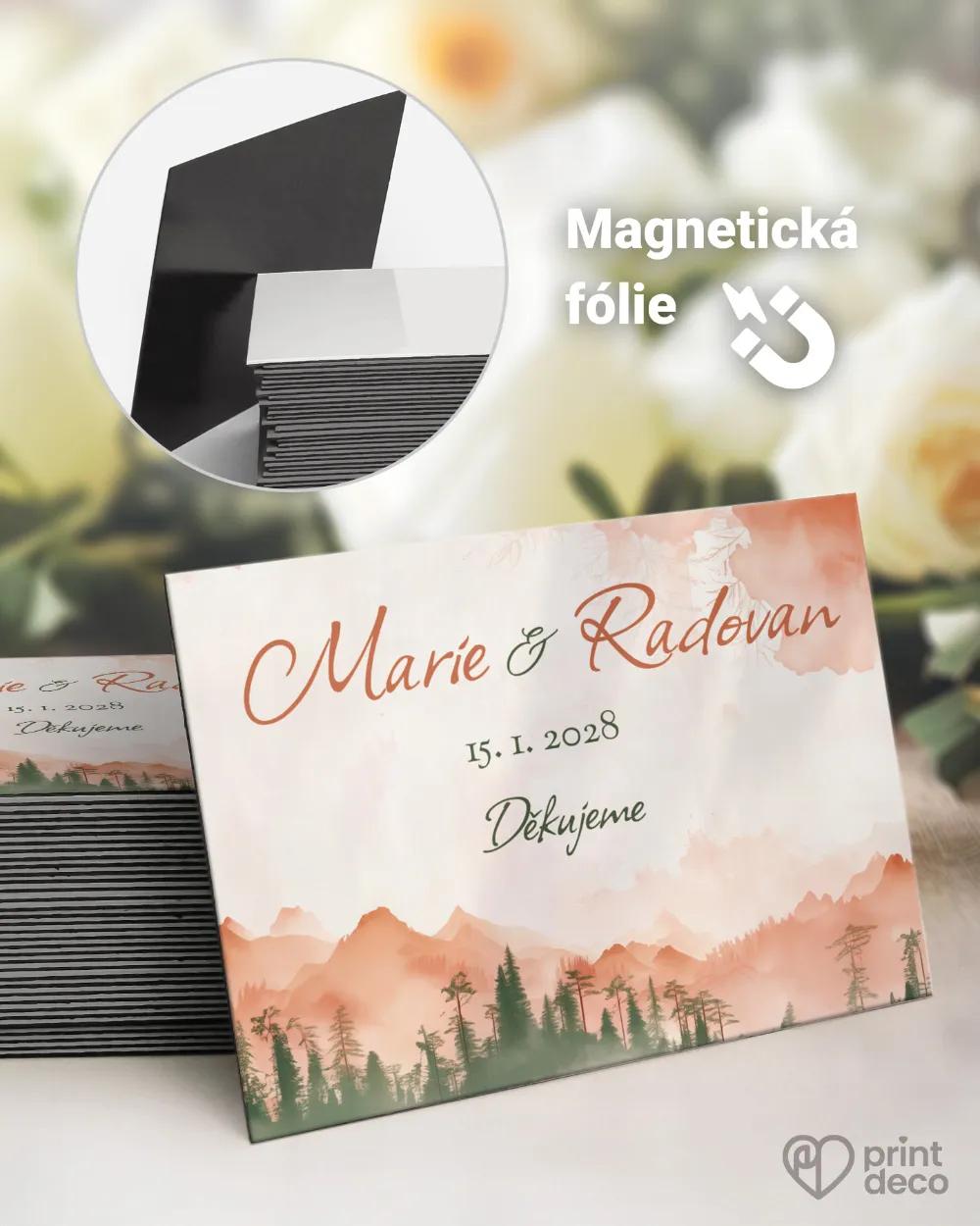 Svatební magnetky – Pohoří lásky