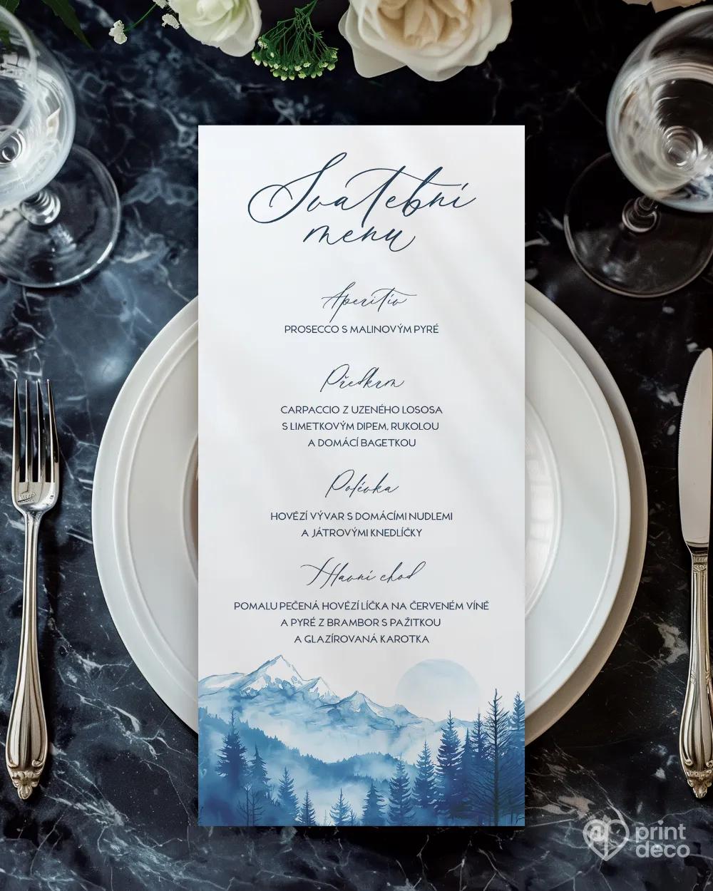 Svatební menu - Ticho hor