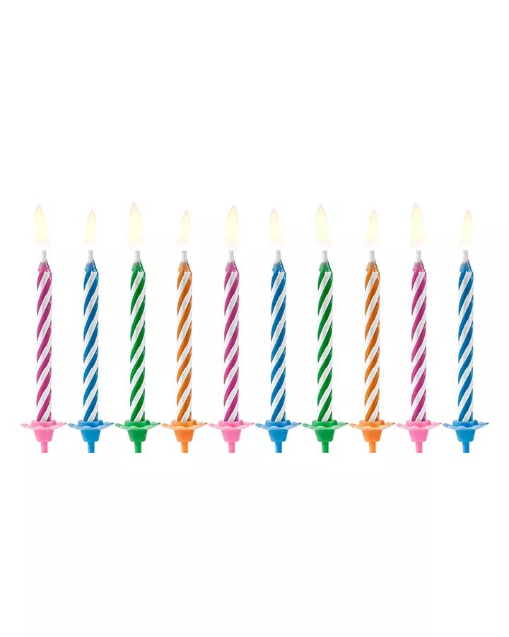 Narozeninové svíčky, mix barev, výška 6cm, 10ks
