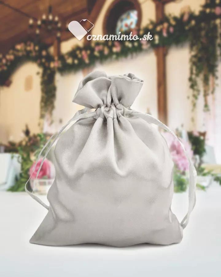 Dárkové saténové sáček 9x11 stříbrný