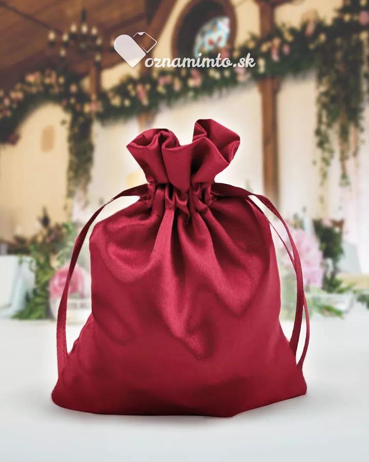 Dárkové saténové sáček 9x11 vínový