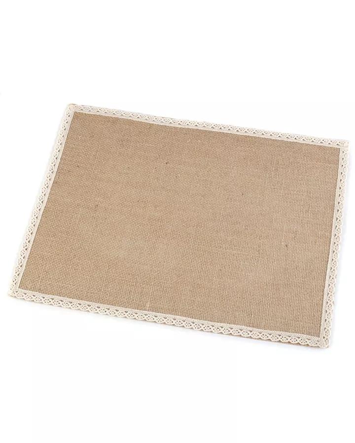 Jutové prostírání s krajkou 30x40