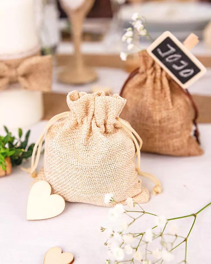 Dárkový sáček 10x12 imitace juty