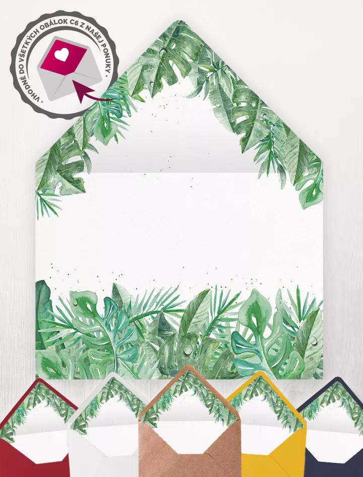 Vnútorná vložka do obálky - Greenery