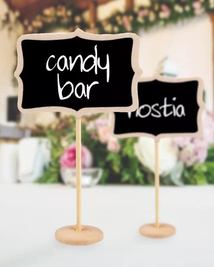 Tabulka se stojanem – obdélník 6×8,5, v17,5 cm