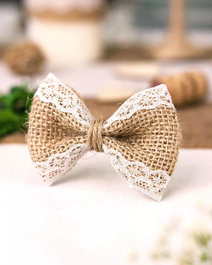 Jutová mašle s krajkou v3