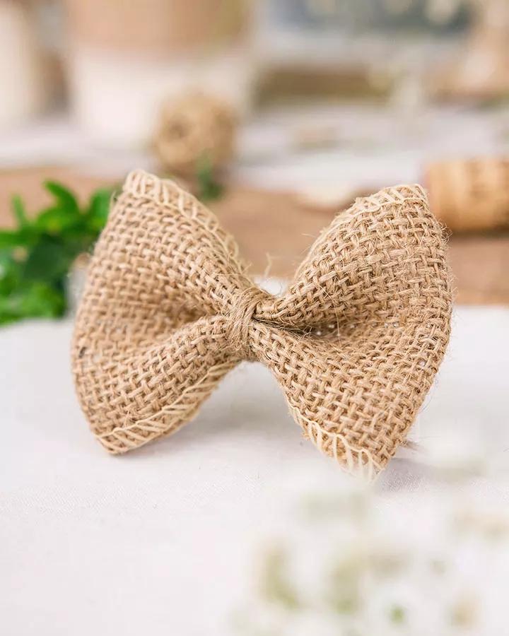 Jutová mašle čistá vlastní