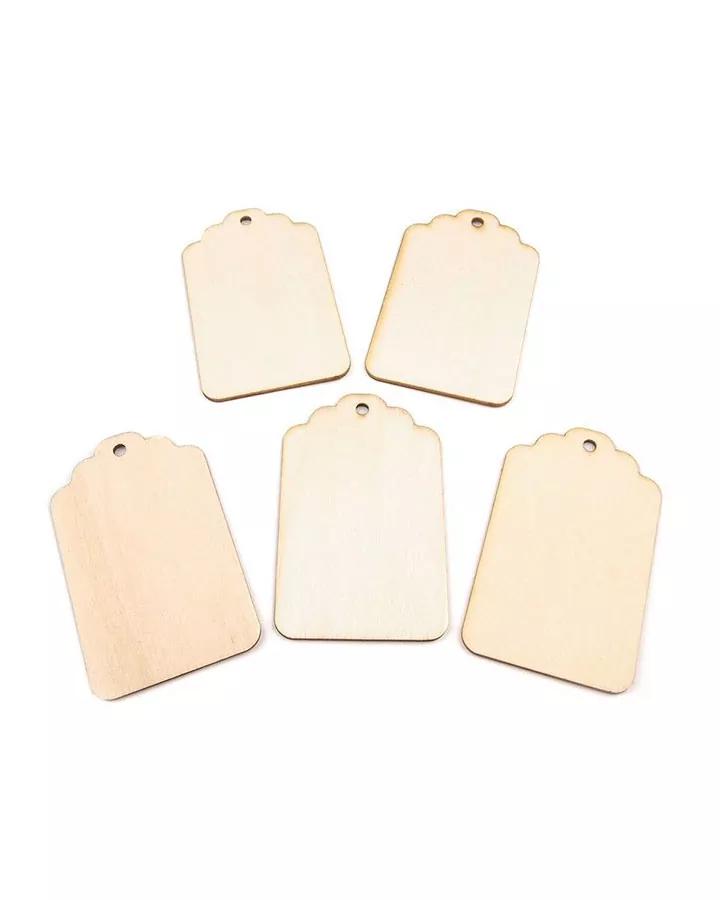 Dřevěné visačky, výřezy 40×64 mm