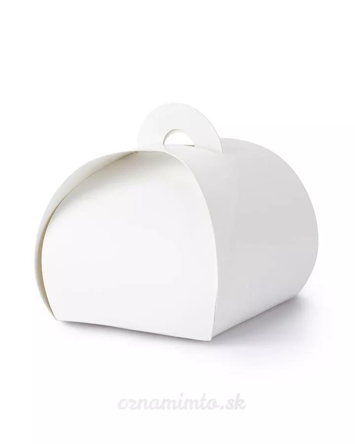 Dárková skládací krabička BÍLÁ 6x6x5,5 cm, 10 ks