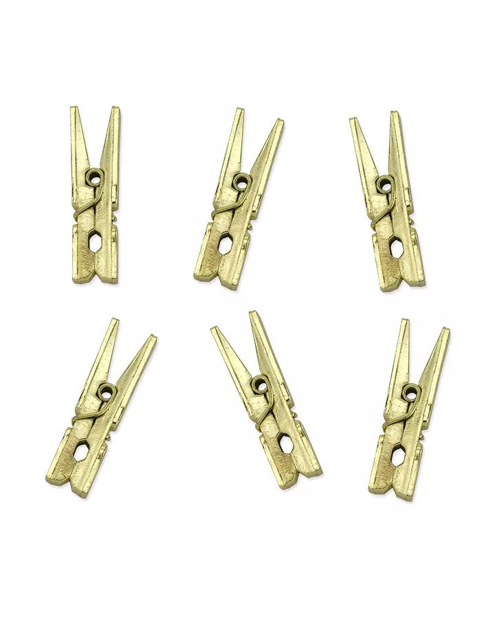 Zlaté dřevěné kolíčky na dekoraci (10 ks)